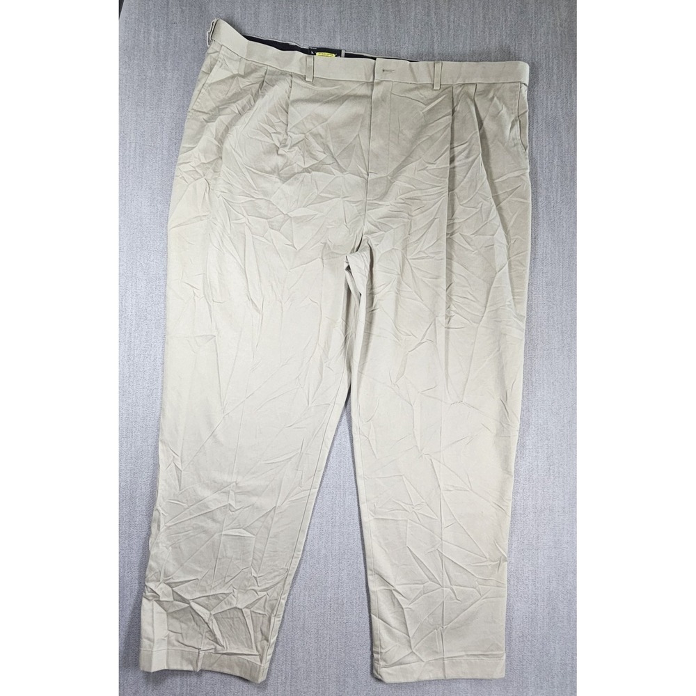 Roundtree and Yorke Non‎ Iron Performance Chino Men's Beige Pants Size 48x32